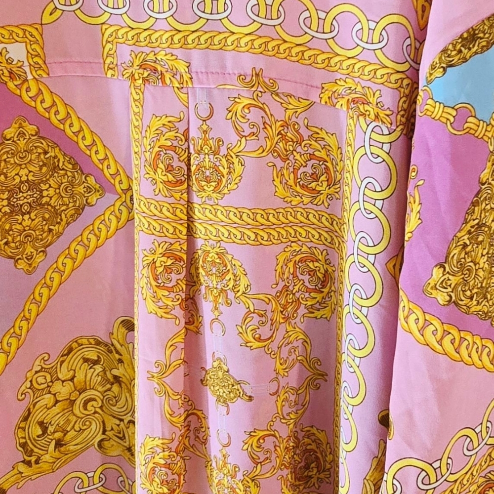 Timing Pink and Gold Patterned Blouse - Picture 7 of 7